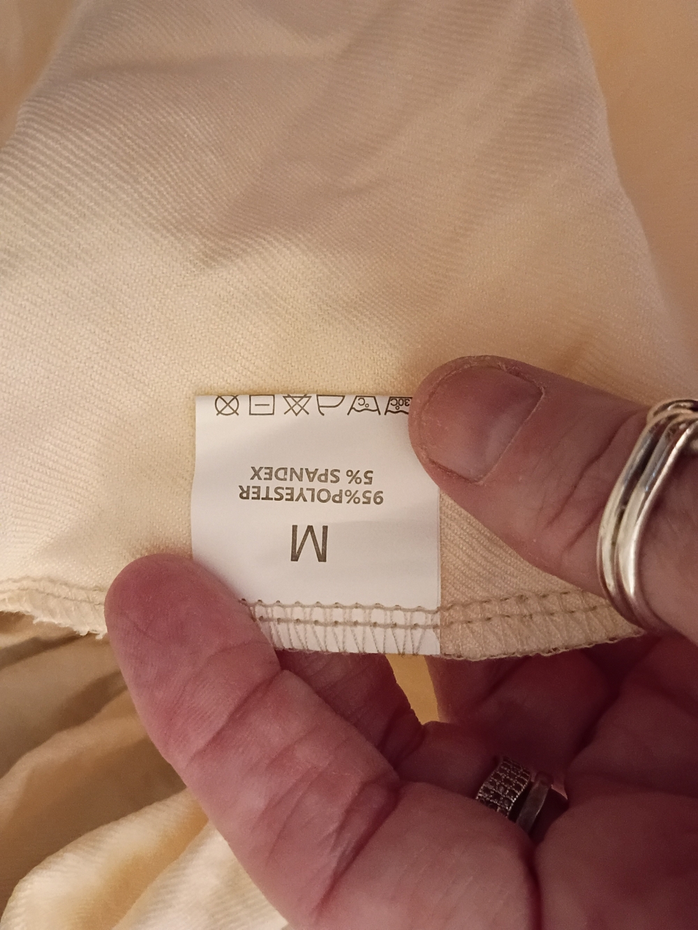 Elegant Cream Button-Front Maxi Dress with Ruffle Hem - Picture 8 of 8